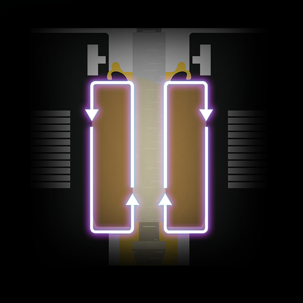 OIL FLOWS BACK TO THE SEALED BEARING, ENSURING CONSTANT LUBRICATION.