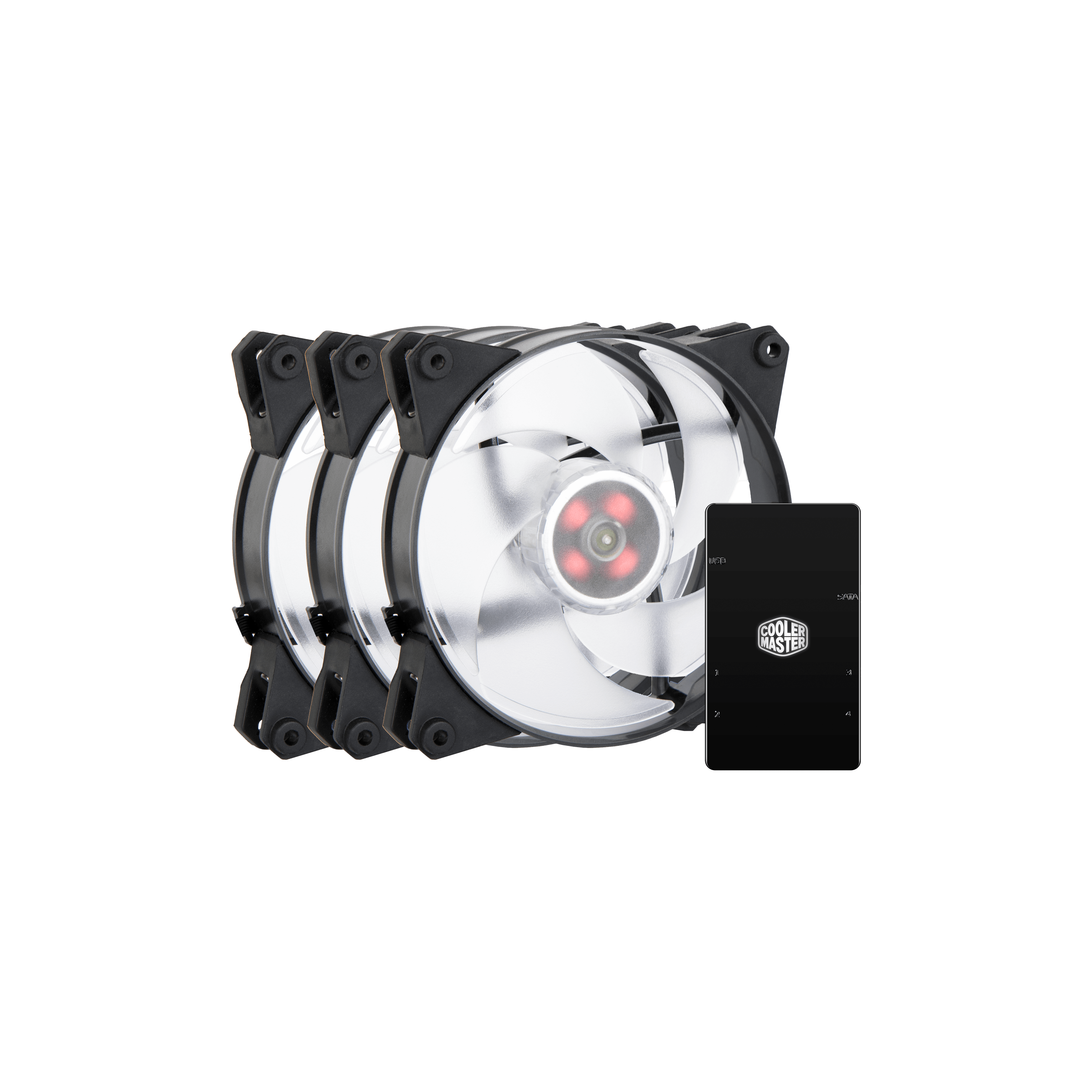 MasterFan Pro 120 Air Pressure RGB 3 in 1 with RGB LED Controller image number 1