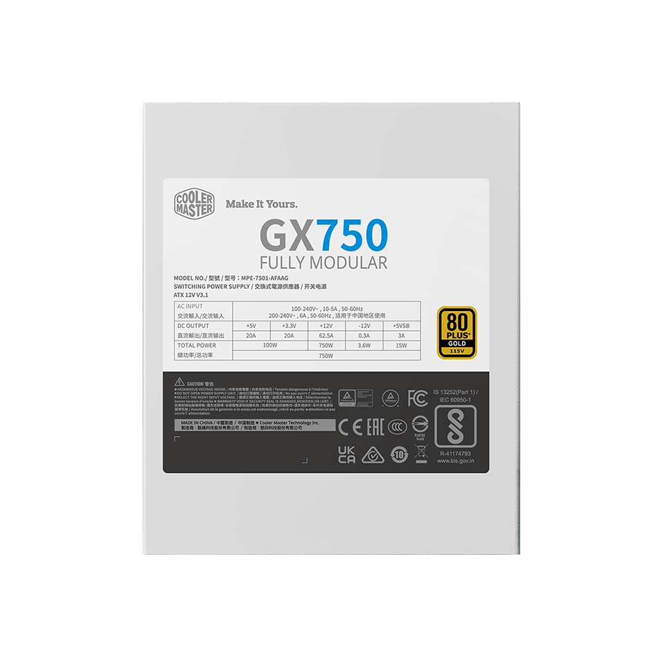 GX Gold 750 ATX 3.1 White Edition image number 2