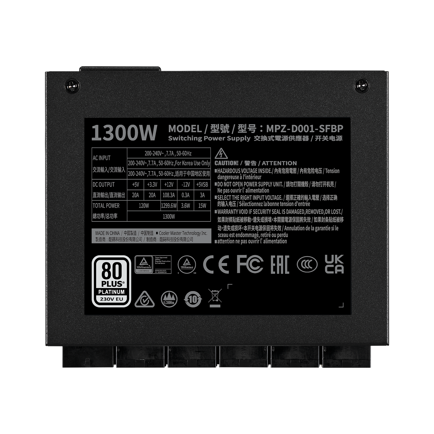 V SFX Platinum 1300 230V ATX 3.1 image number 1