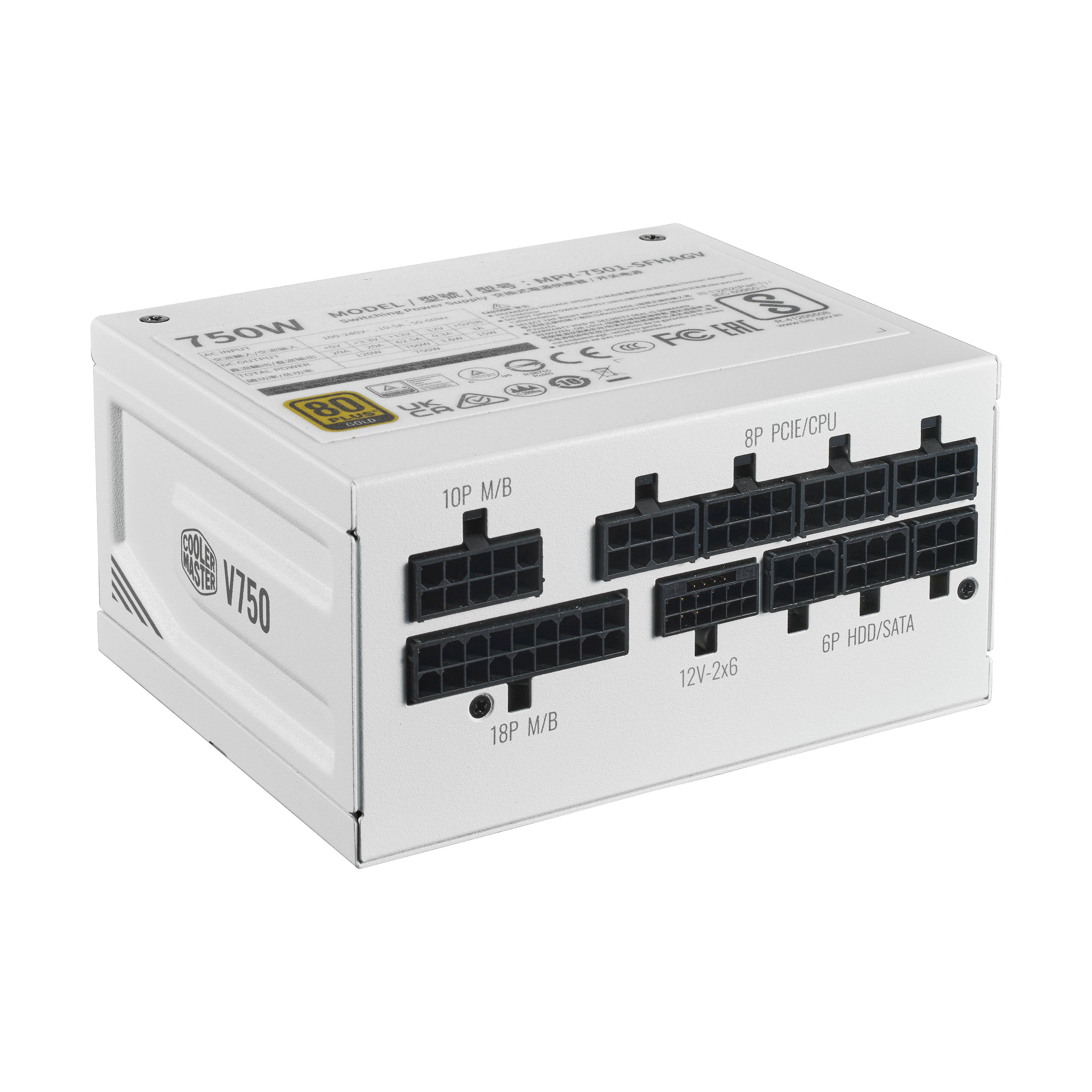 V SFX Gold 750W ATX 3.1 White Edition image number 1