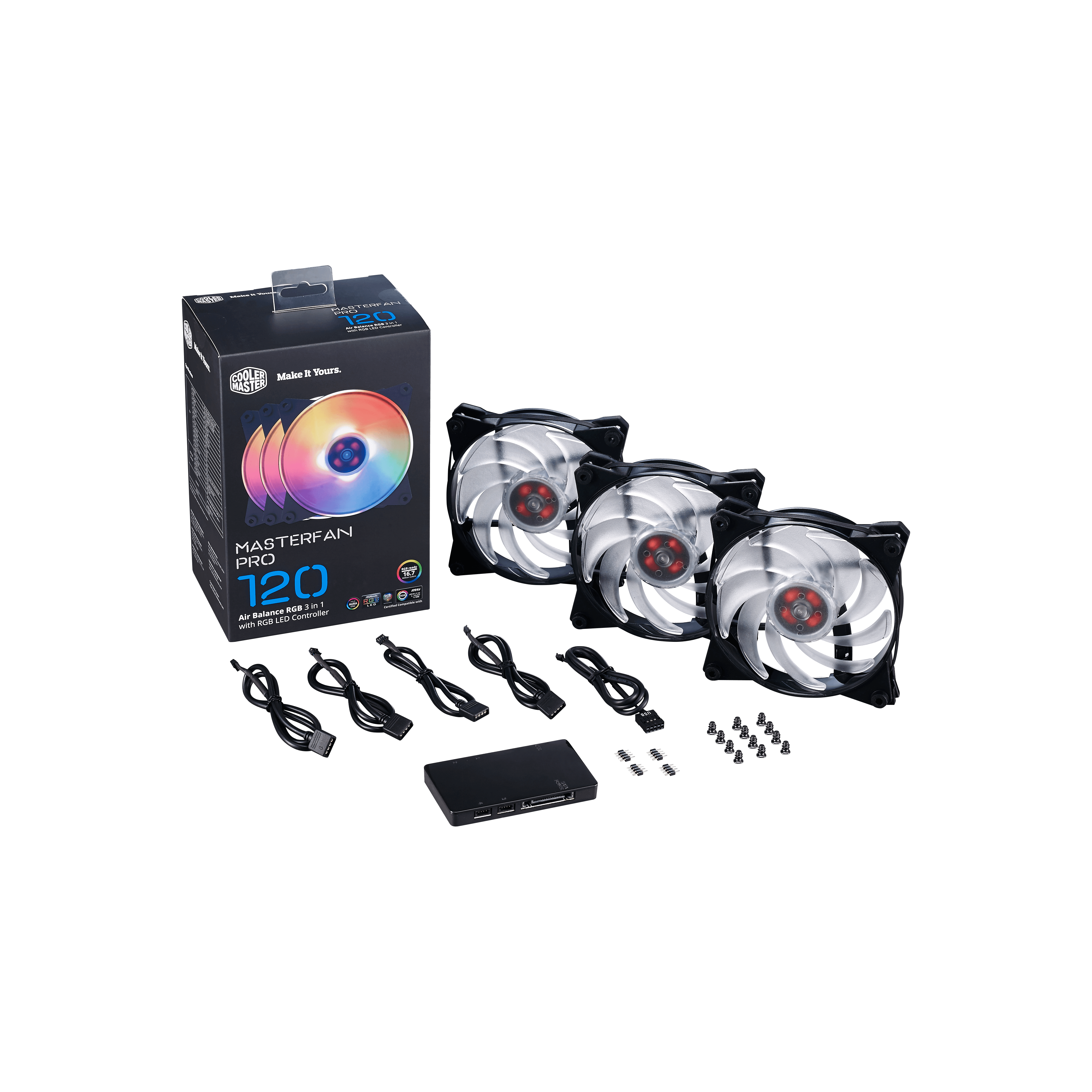 MasterFan Pro 120 Air Balance RGB 3 in 1 with RGB LED Controller image number 4