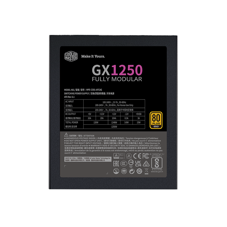 GX Gold 1250 ATX 3.1 image number 1